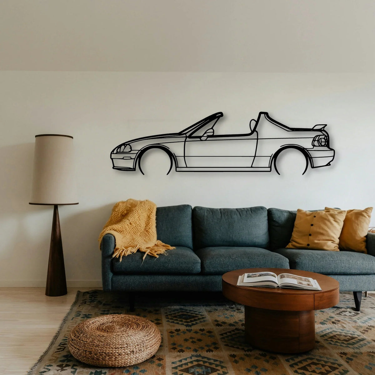 DEL SOL 1993 Classic Silhouette Metal Wall Art - Tinvibe