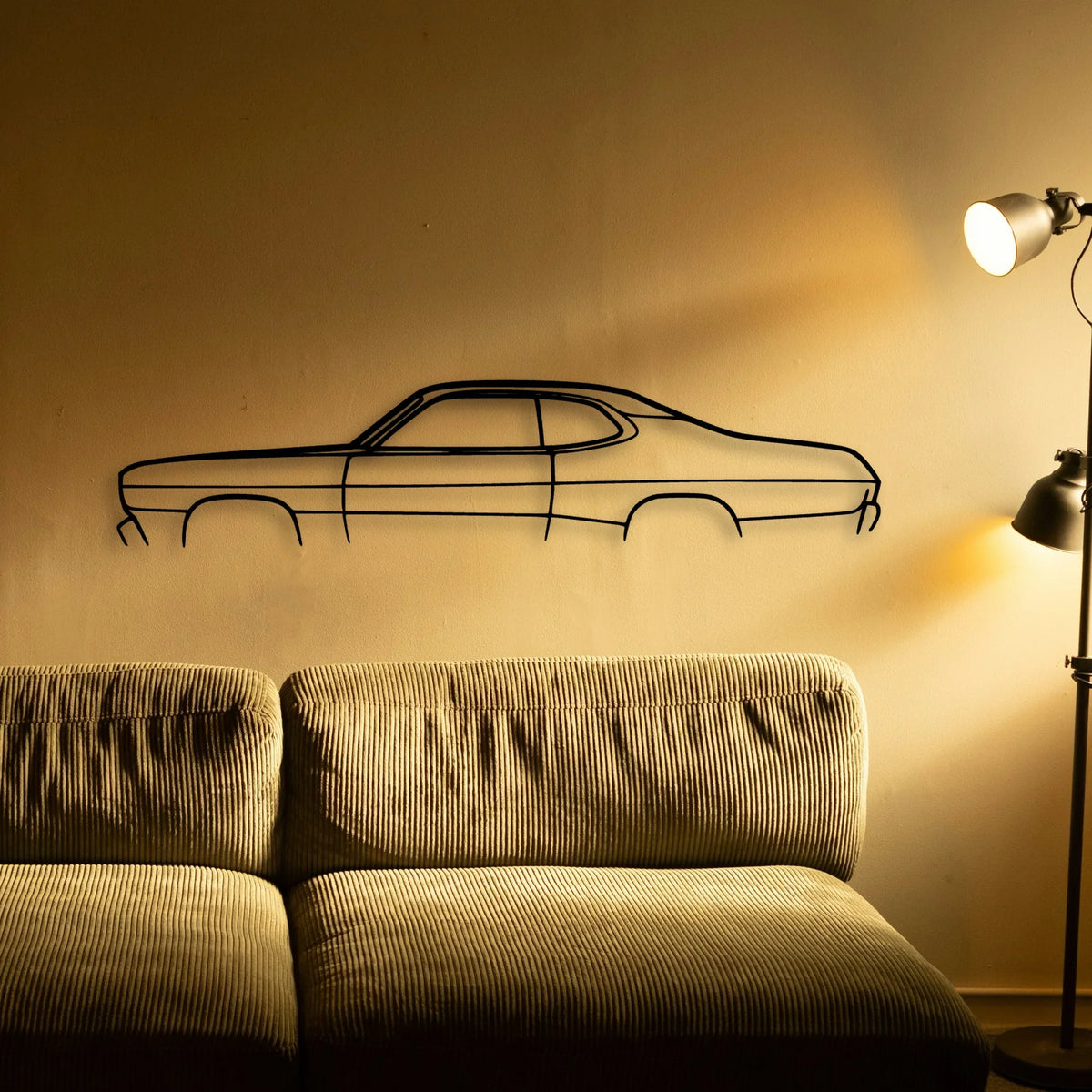 Duster 1972 Classic Silhouette Metal Wall Art - Tinvibe
