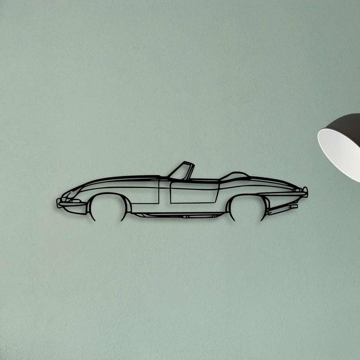 E Type Roadster Classic Silhouette Metal Wall Art - Tinvibe