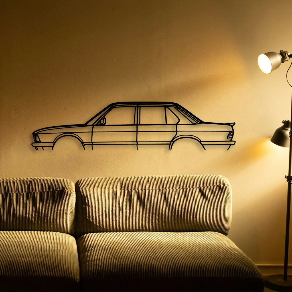 E28 1985 Classic Silhouette Metal Wall Art - Tinvibe