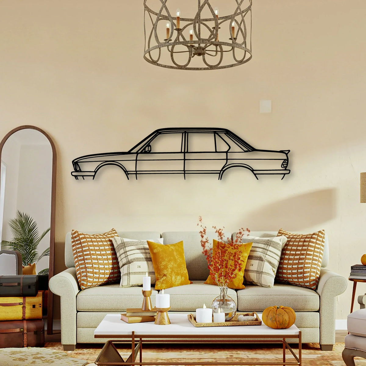 E28 1985 Classic Silhouette Metal Wall Art - Tinvibe