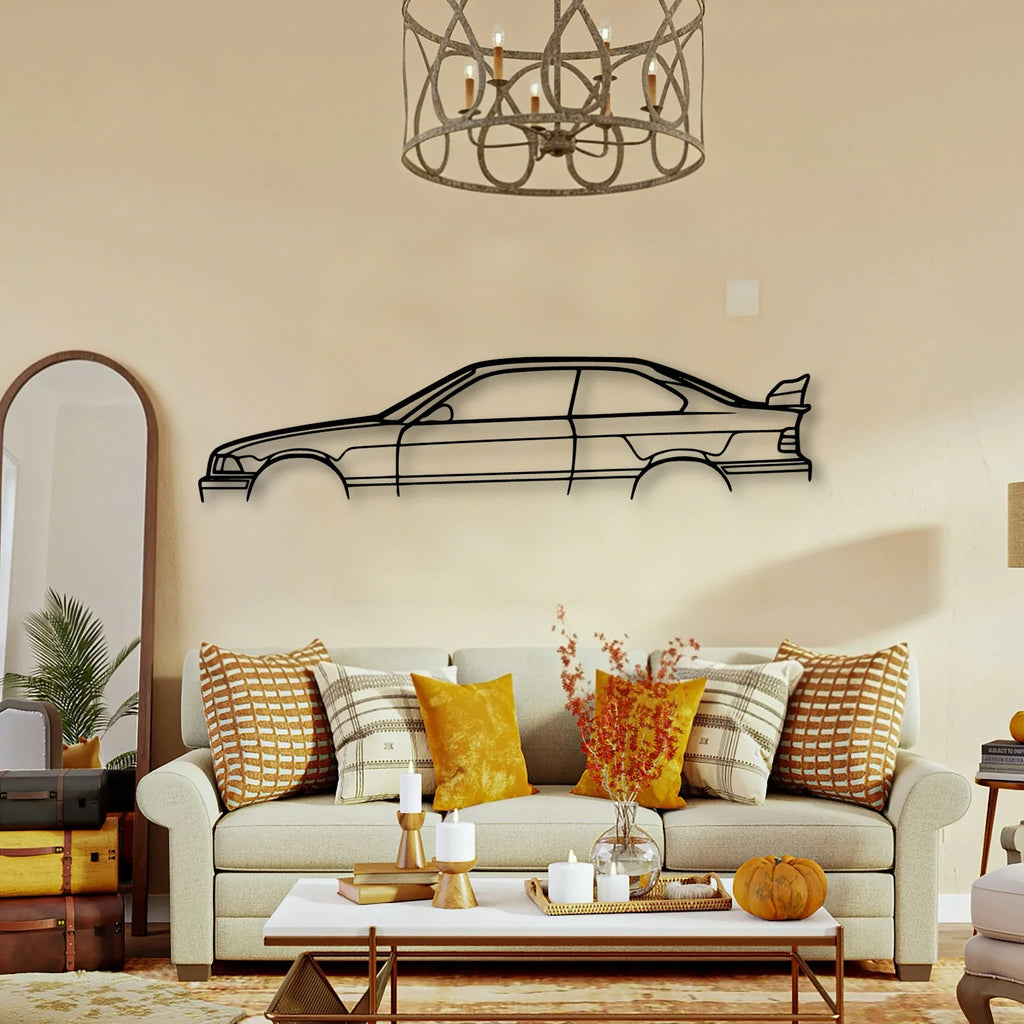 E36 M3 CS Classic Silhouette Metal Wall Art - Tinvibe