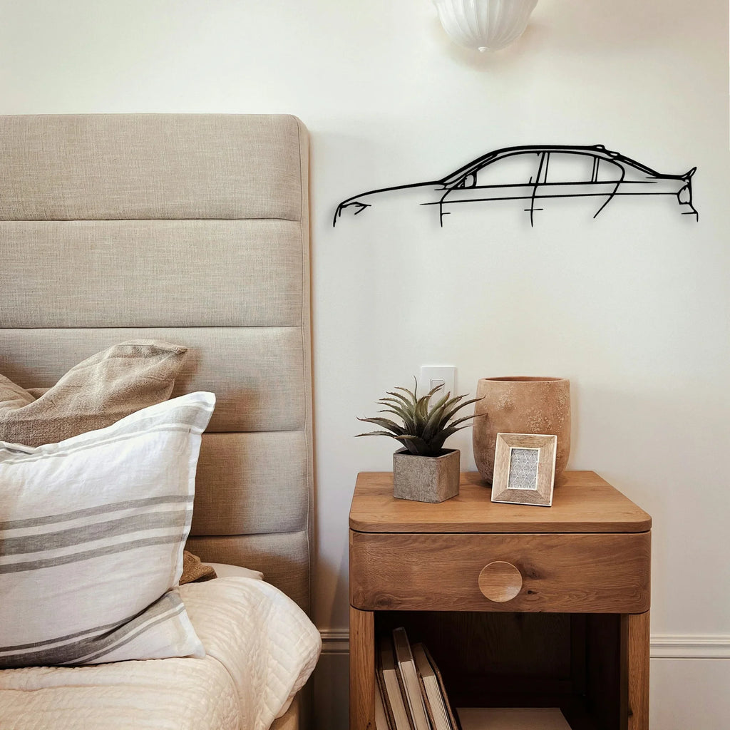 E90 2007 Classic Silhouette Metal Wall Art - Tinvibe
