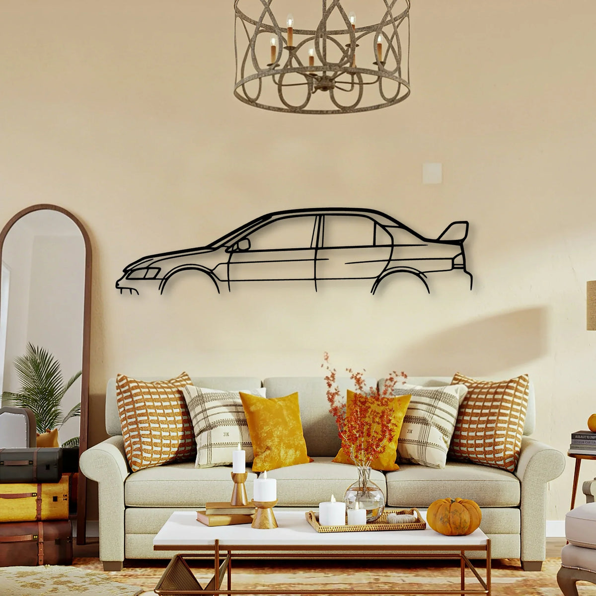 EVO IX Classic Silhouette Metal Wall Art - Tinvibe