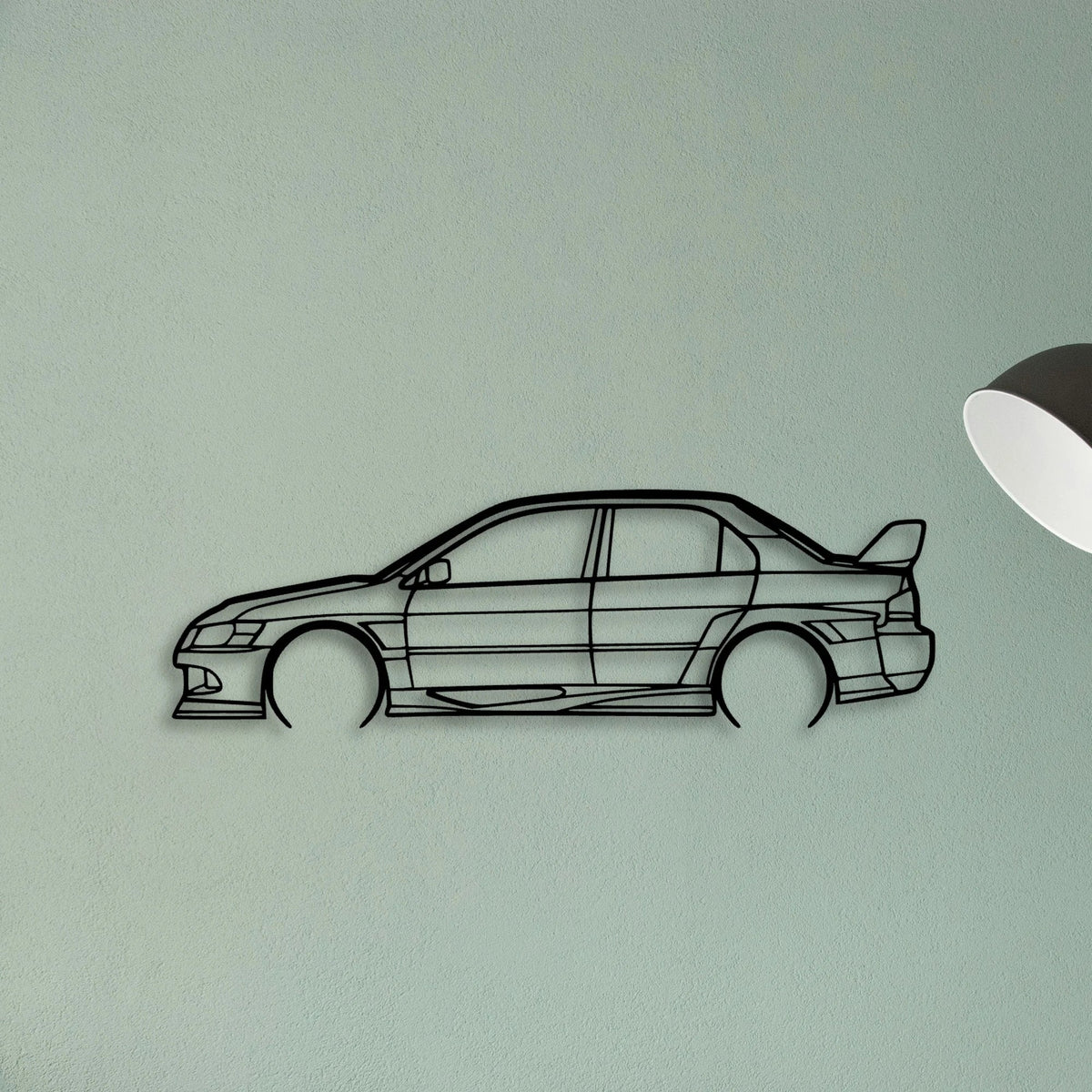 EVO VIII Widebody Classic Silhouette Metal Wall Art - Tinvibe