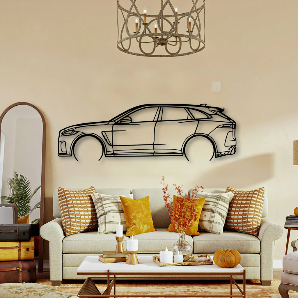 F Pace SVR 2 Classic Silhouette Metal Wall Art - Tinvibe
