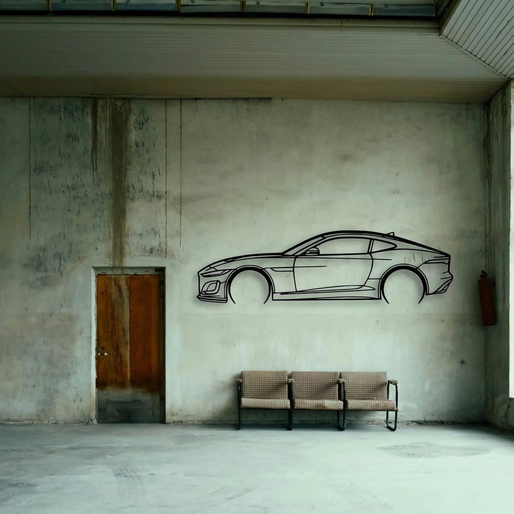 F Type 2020 Classic Silhouette Metal Wall Art - Tinvibe