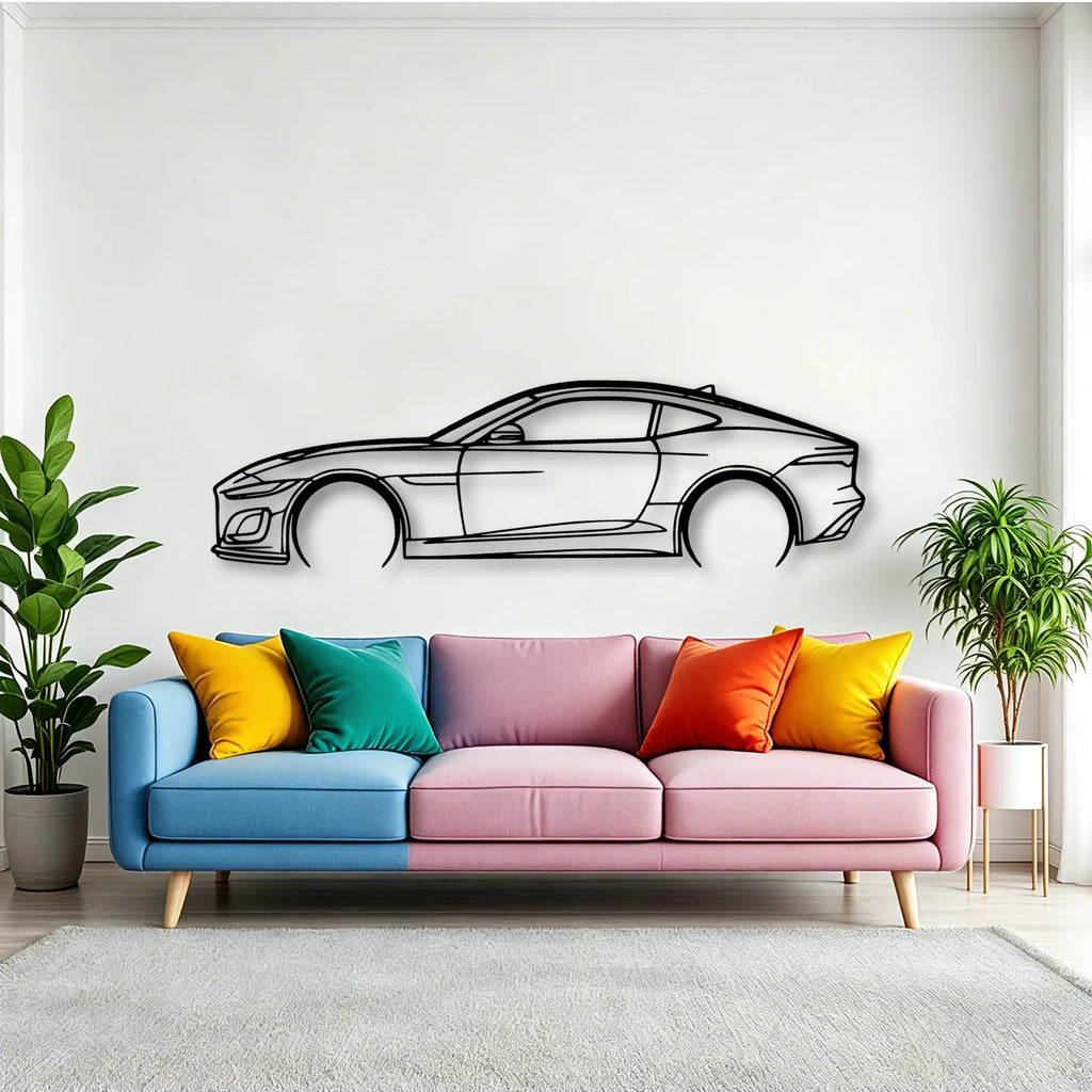 F Type 2020 Classic Silhouette Metal Wall Art - Tinvibe