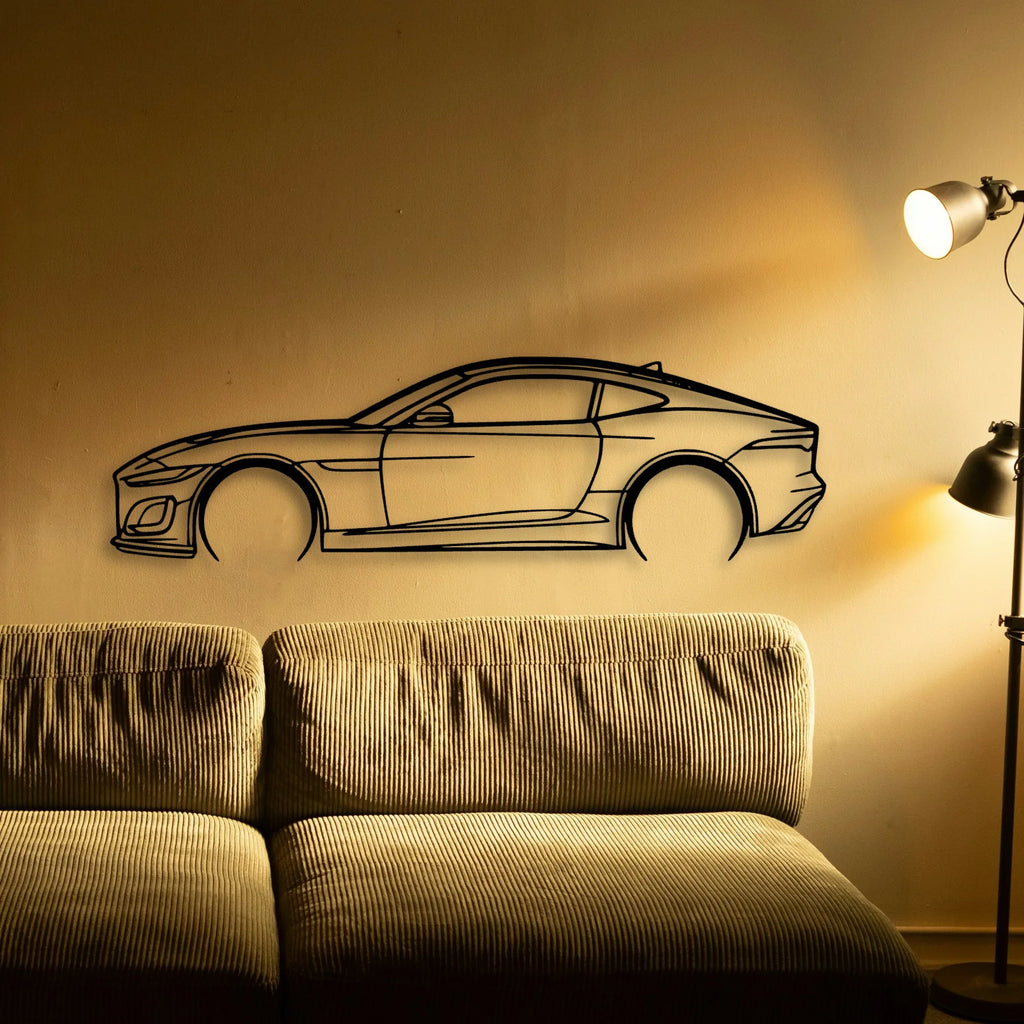 F Type 2020 Classic Silhouette Metal Wall Art - Tinvibe