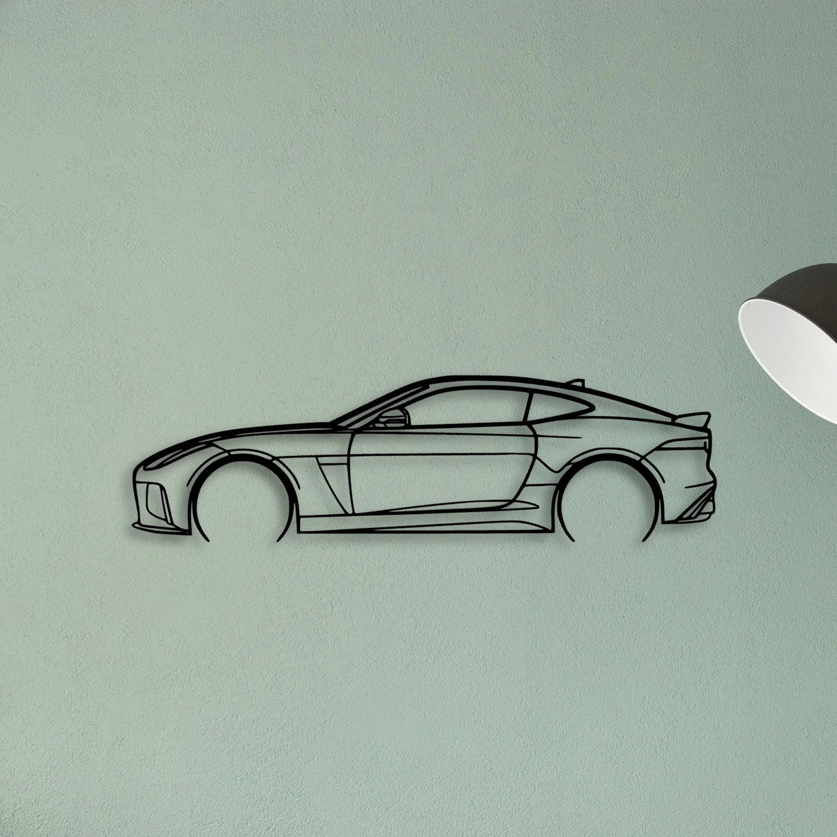 F Type SVR 2017 Classic Silhouette Metal Wall Art - Tinvibe