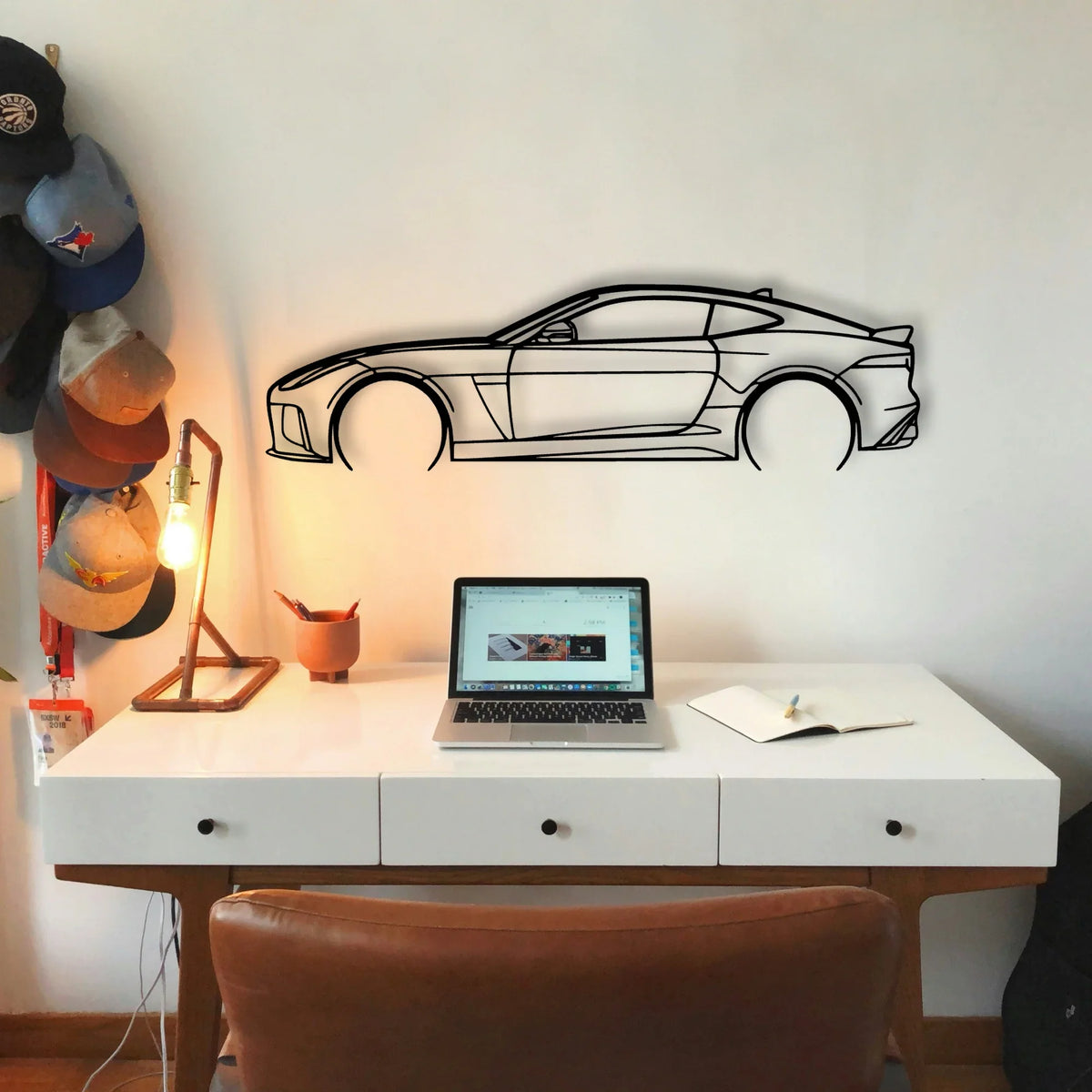 F Type SVR 2017 Classic Silhouette Metal Wall Art - Tinvibe