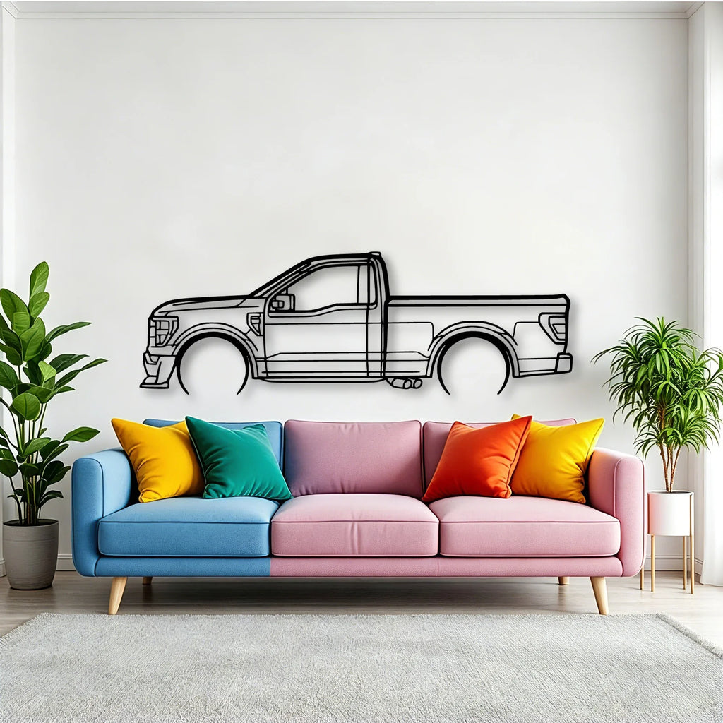 F150 SS Classic Silhouette Metal Wall Art - Tinvibe
