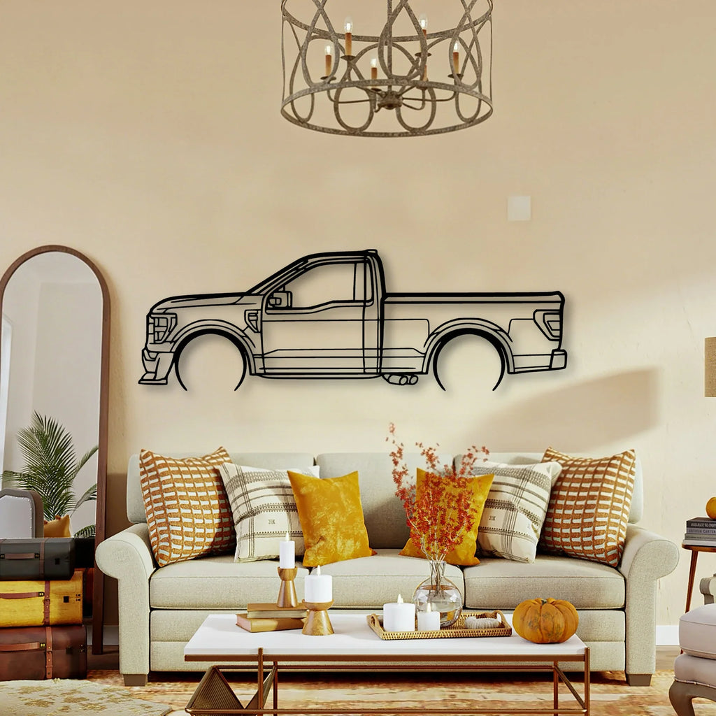 F150 SS Classic Silhouette Metal Wall Art - Tinvibe