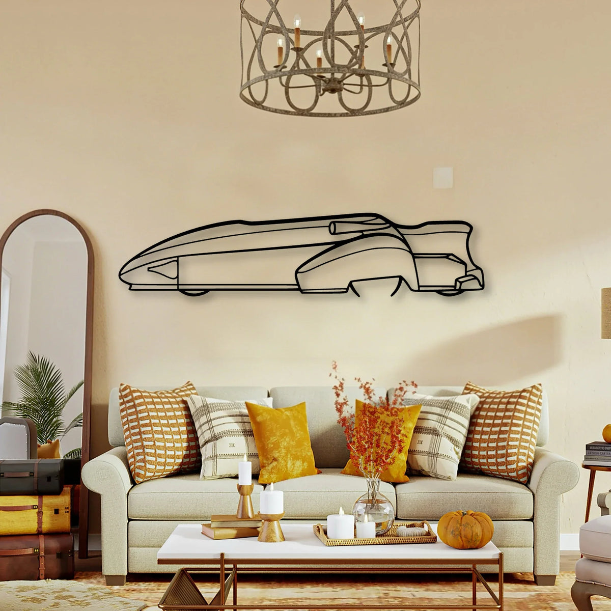 F1 Sidecar Classic Silhouette Metal Wall Art - Tinvibe