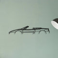F355 Spider Classic Silhouette Metal Wall Art - Tinvibe
