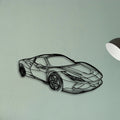 F8 Tributo Angle Classic Silhouette Metal Wall Art - Tinvibe