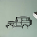 FJ40 1977 Classic Silhouette Metal Wall Art - Tinvibe
