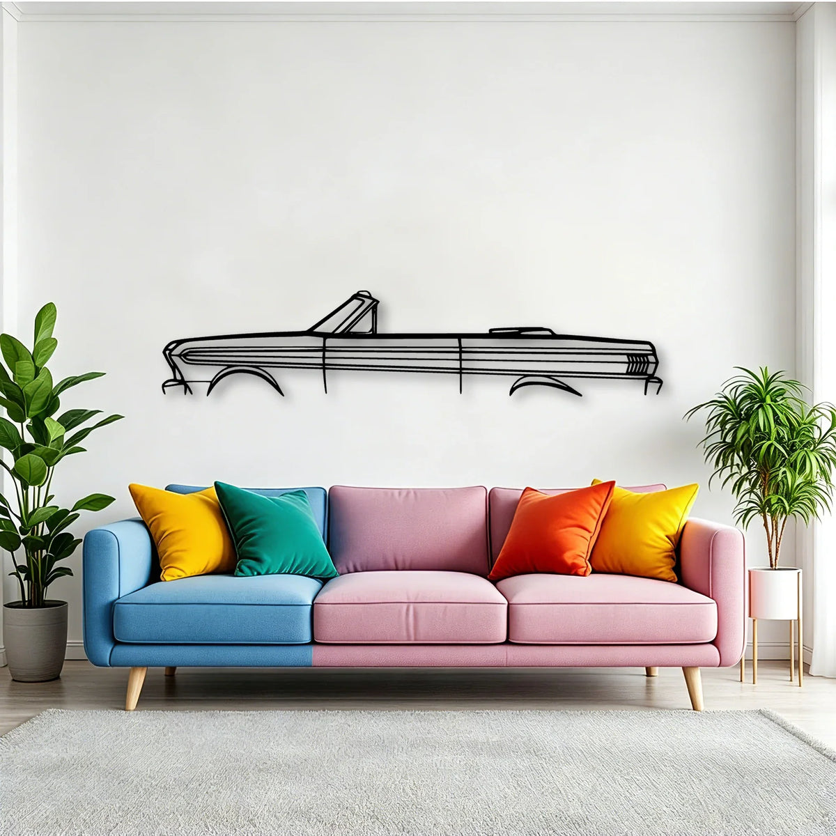 Falcon 1964 Classic Silhouette Metal Wall Art - Tinvibe