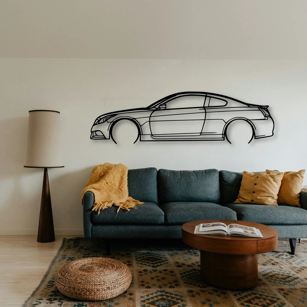 G37S 2008 Classic Silhouette Metal Wall Art - Tinvibe