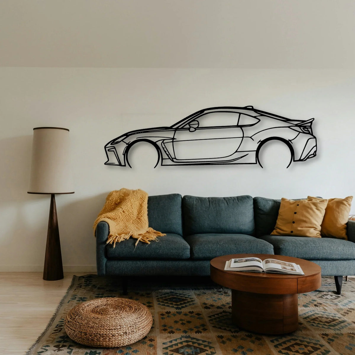 GR86 2022 2 Classic Silhouette Metal Wall Art - Tinvibe
