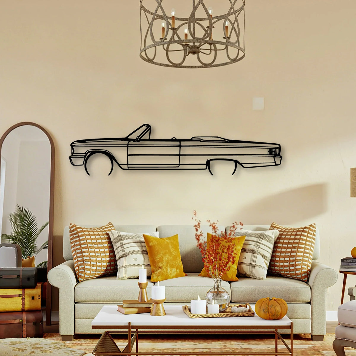 Galaxie 500 1963 Classic Silhouette Metal Wall Art - Tinvibe