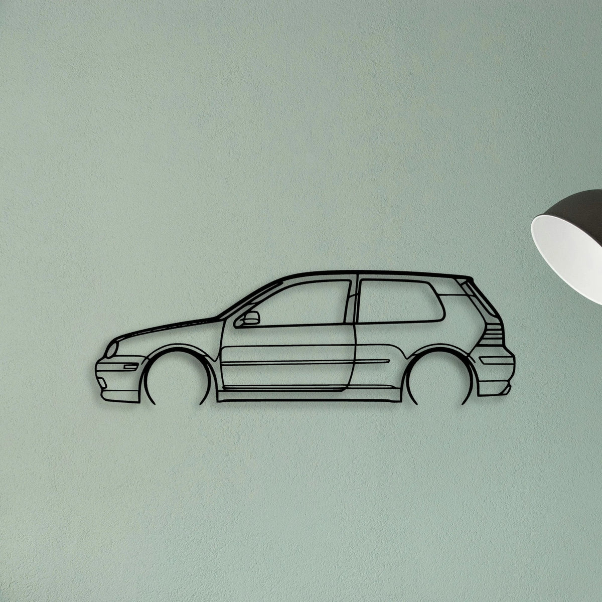 Golf GTI MK4 2 Classic Silhouette Metal Wall Art - Tinvibe