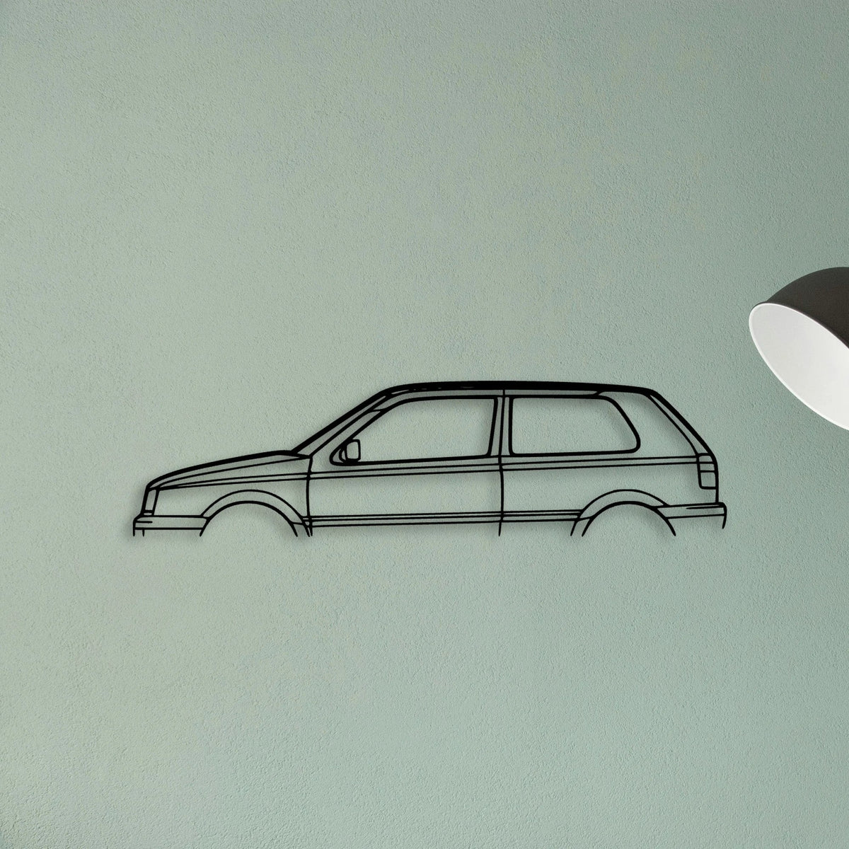 Golf MK3 1997 Classic Silhouette Metal Wall Art - Tinvibe