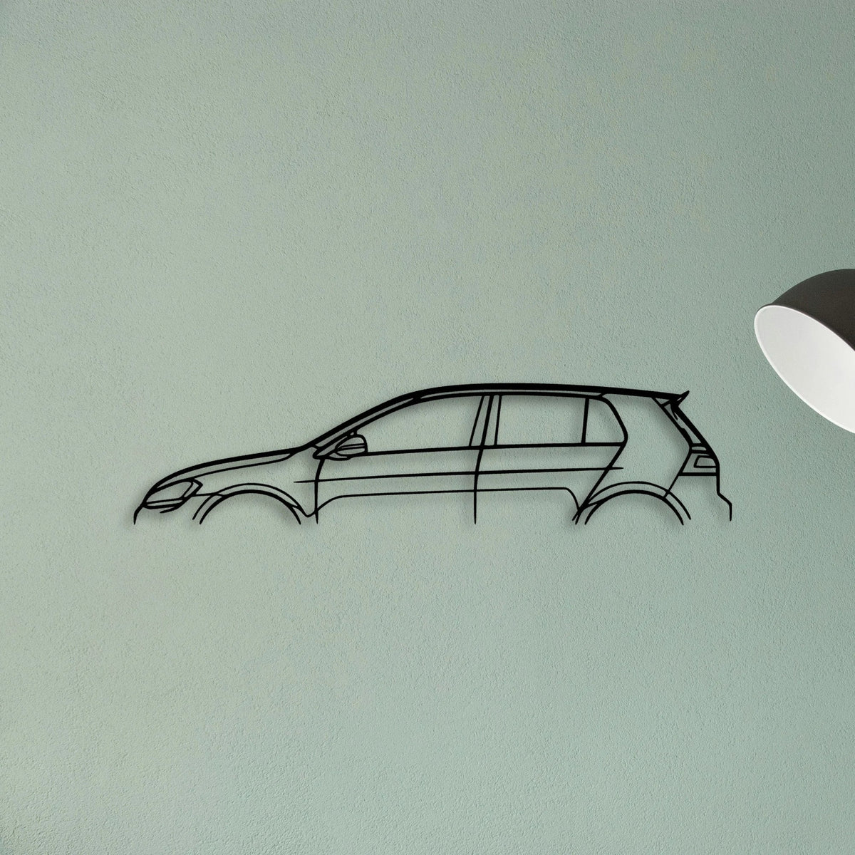 Golf MK7 GTI 2017 Classic Silhouette Metal Wall Art - Tinvibe