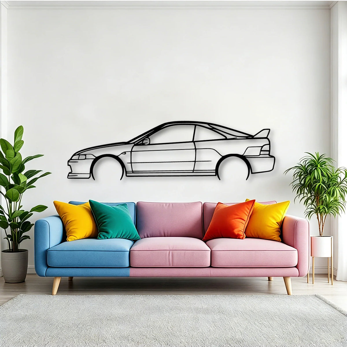 Integra Type R 1998 2 Classic Silhouette Metal Wall Art - Tinvibe