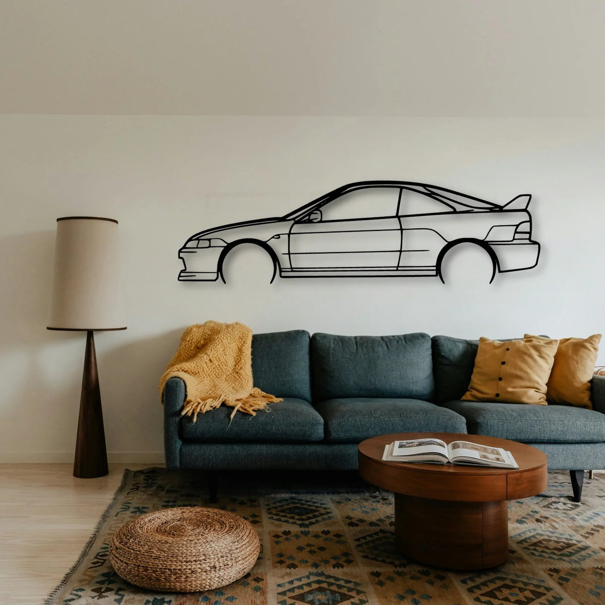 Integra Type R 1998 2 Classic Silhouette Metal Wall Art - Tinvibe