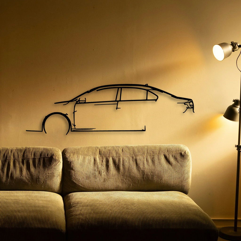 Jetta 2017 Classic Silhouette Metal Wall Art - Tinvibe