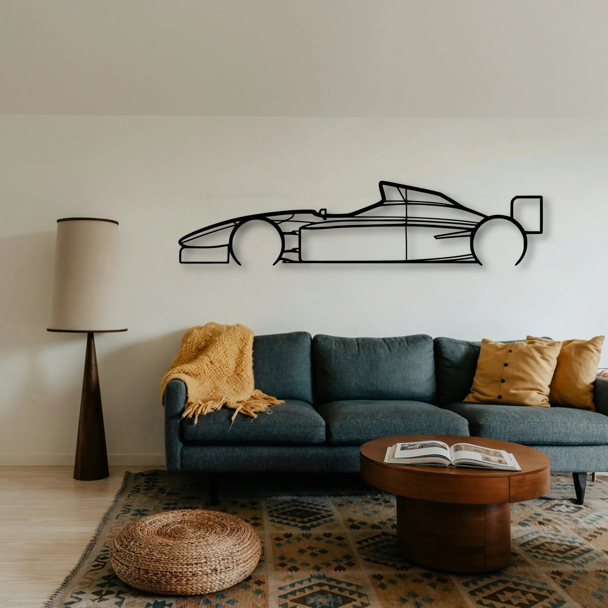 Lola T96 Classic Silhouette Metal Wall Art - Tinvibe