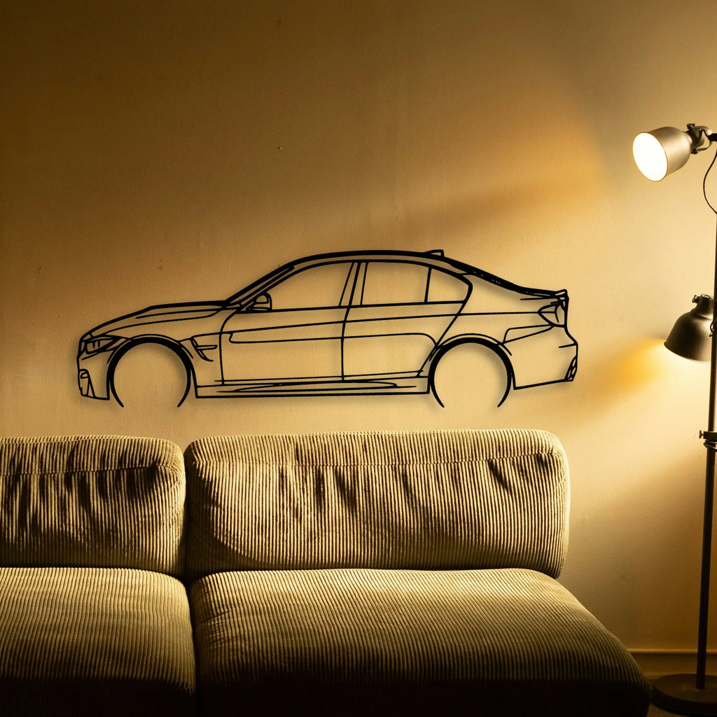 M3 F80 Classic Silhouette Metal Wall Art - Tinvibe