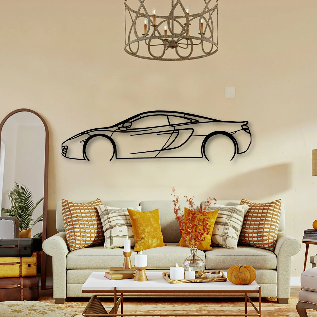 MP4 12C Classic Silhouette Metal Wall Art - Tinvibe