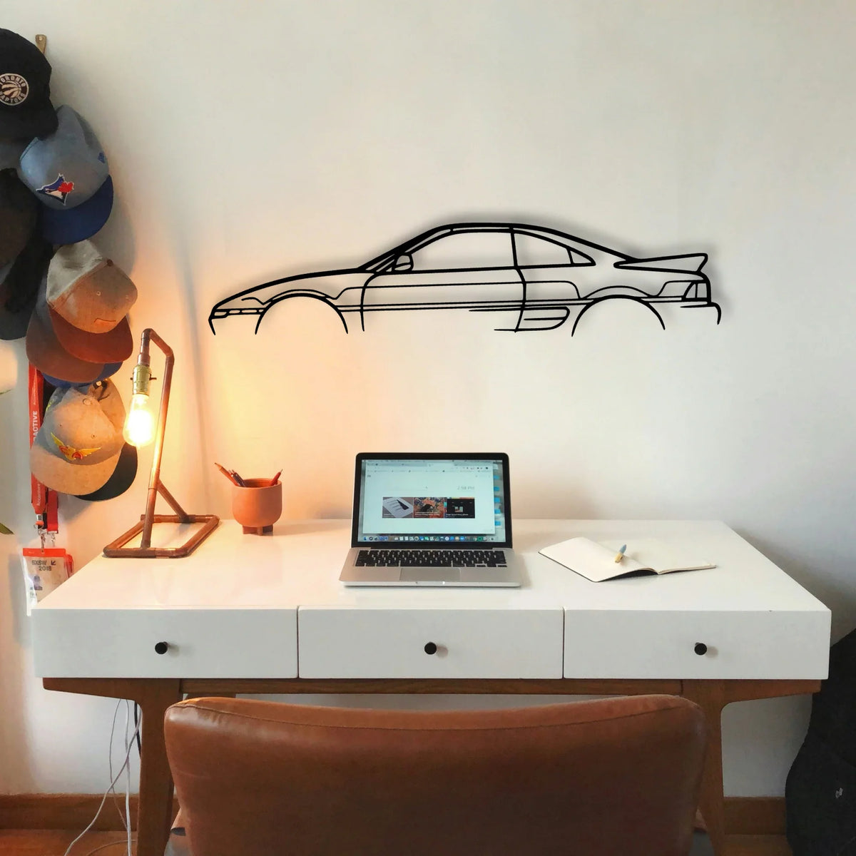 MR2 Classic Silhouette Metal Wall Art - Tinvibe