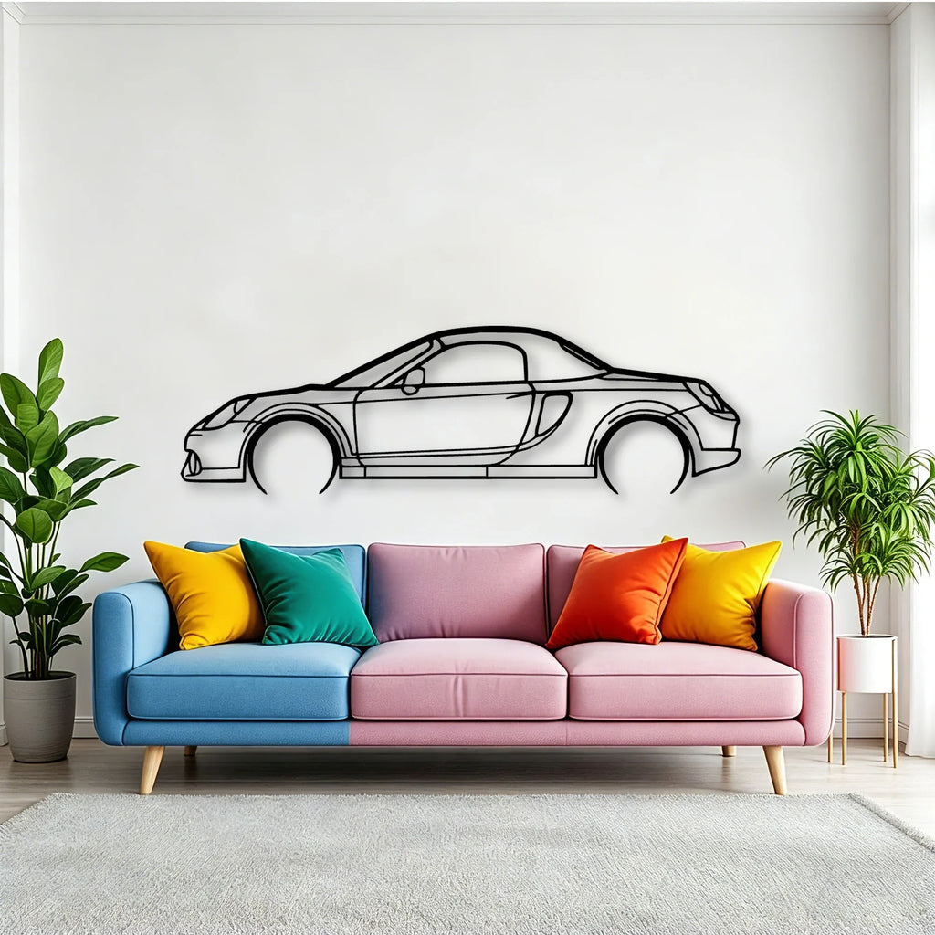 MR2 2003 Classic Silhouette Metal Wall Art - Tinvibe