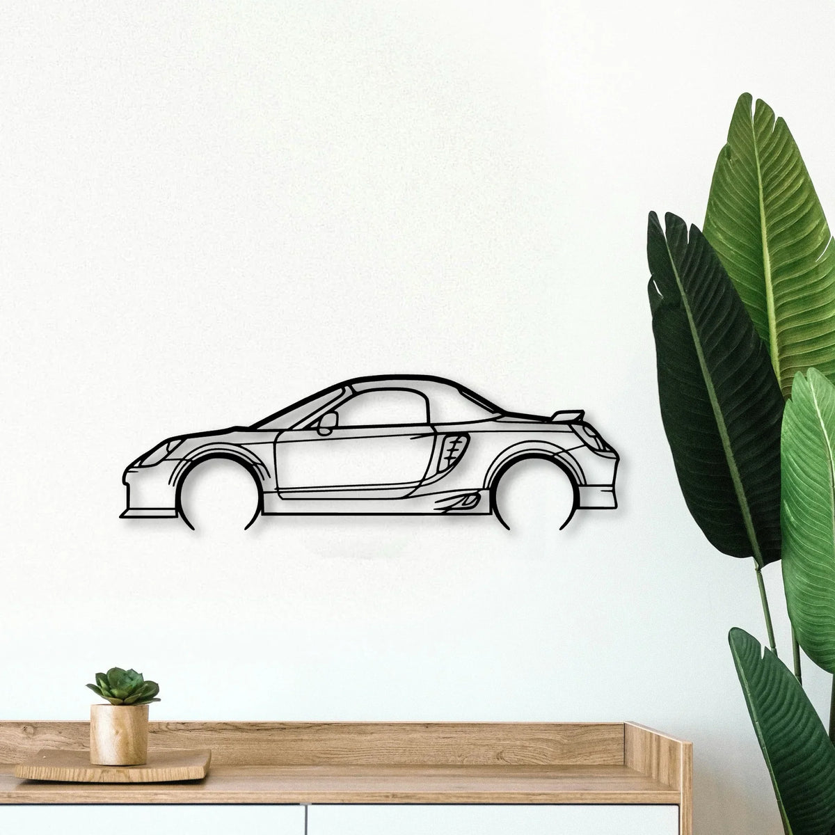 MR2 2005 Classic Silhouette Metal Wall Art - Tinvibe