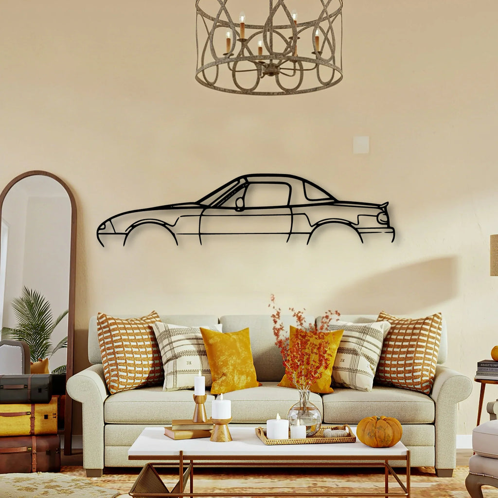 MX 5 1992 Classic Silhouette Metal Wall Art - Tinvibe