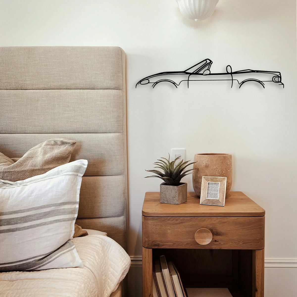 MX 5 Miata 2000 Classic Silhouette Metal Wall Art - Tinvibe