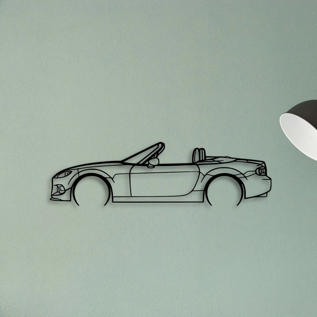 MX 5 NC 2014 Classic Silhouette Metal Wall Art - Tinvibe
