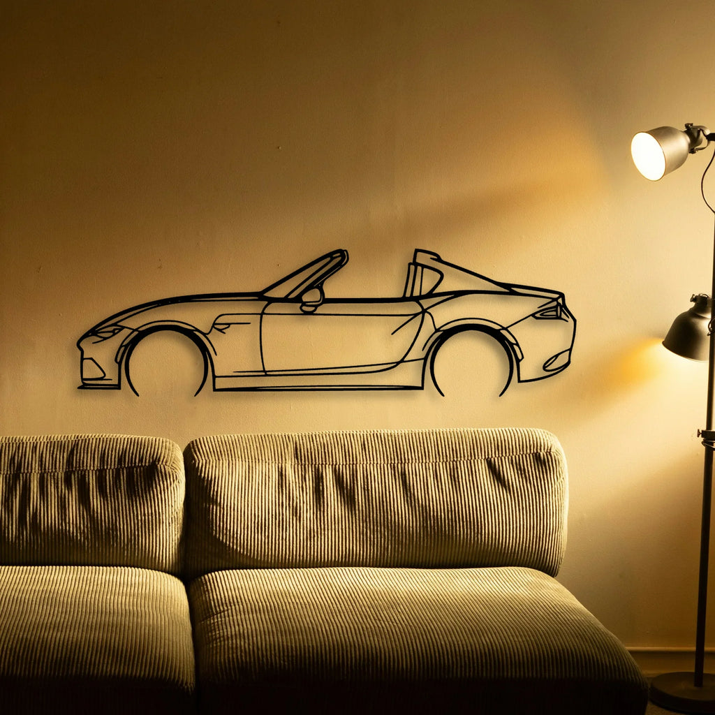 MX 5 RF 2 Classic Silhouette Metal Wall Art - Tinvibe