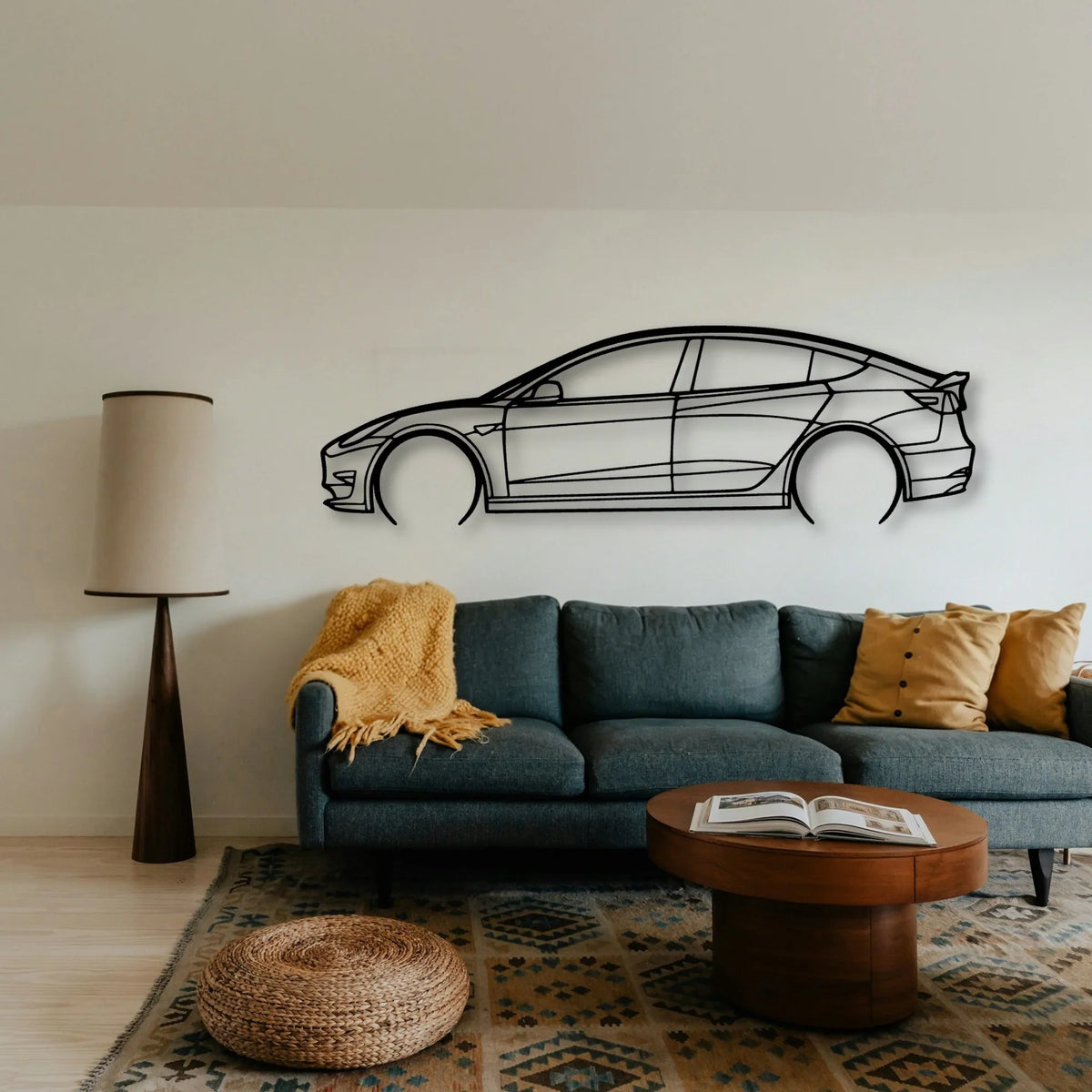 Model 3 2 Classic Silhouette Metal Wall Art - Tinvibe