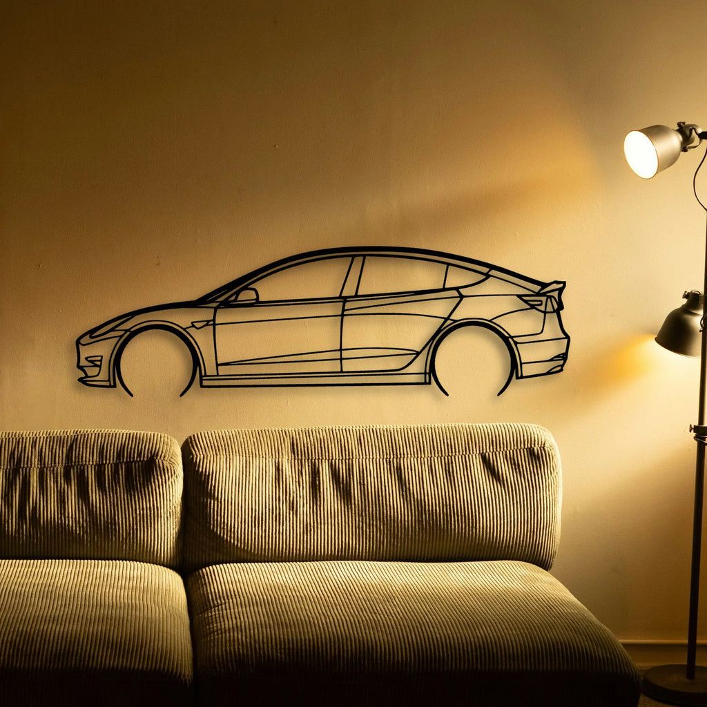 Model 3 2 Classic Silhouette Metal Wall Art - Tinvibe