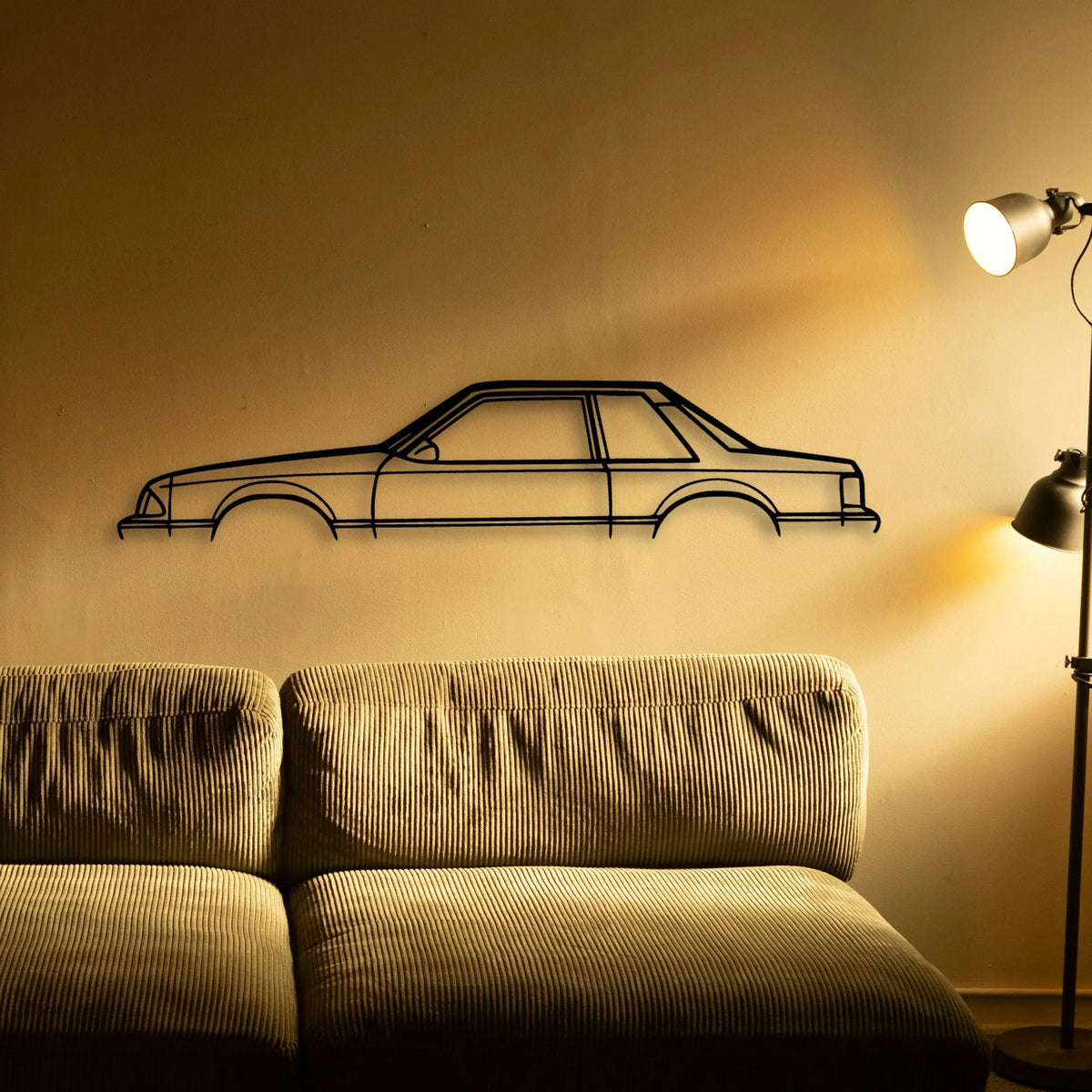 Mustang LX 1993 Classic Silhouette Metal Wall Art - Tinvibe