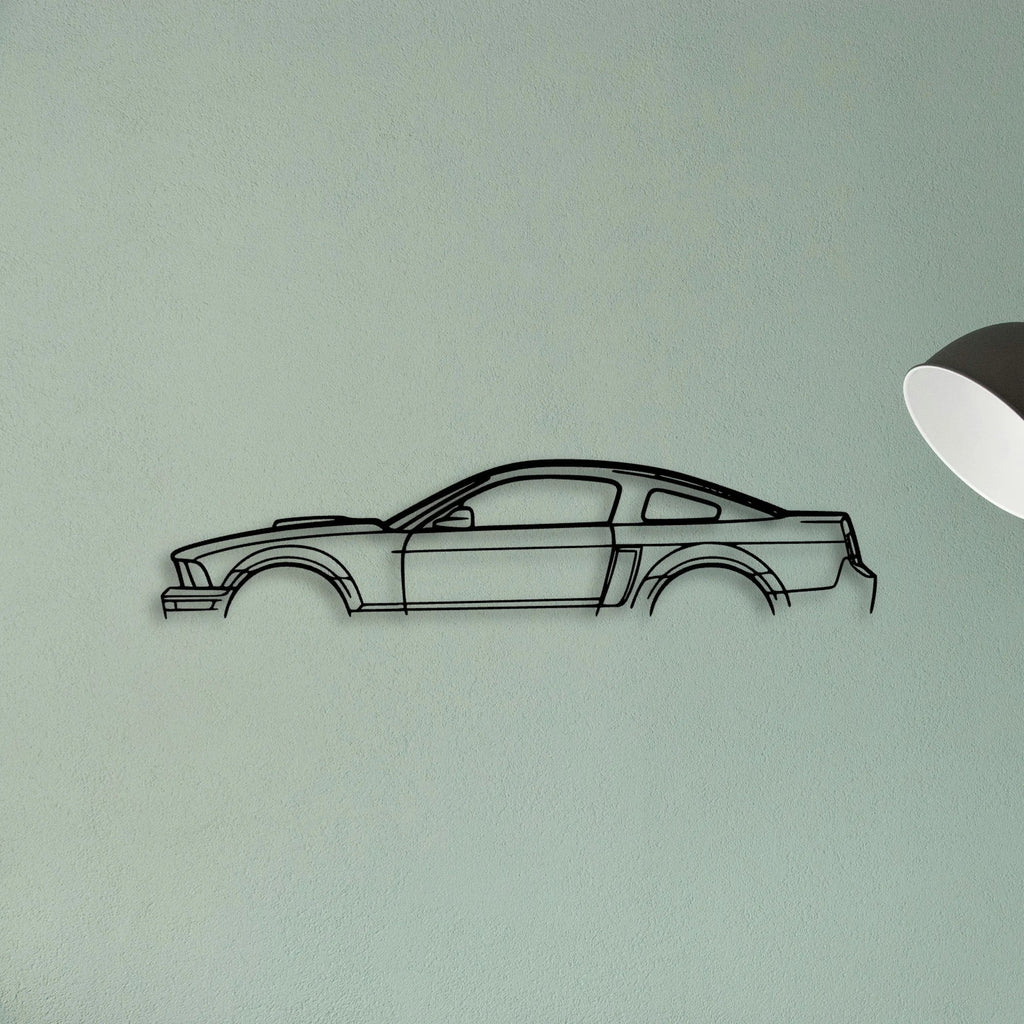Mustang Shelby GT 2007 Classic Silhouette Metal Wall Art - Tinvibe
