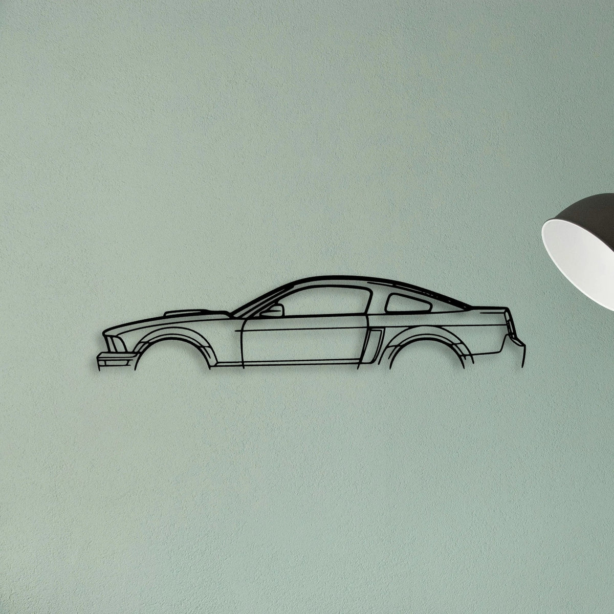 Mustang Shelby GT 2007 Classic Silhouette Metal Wall Art - Tinvibe
