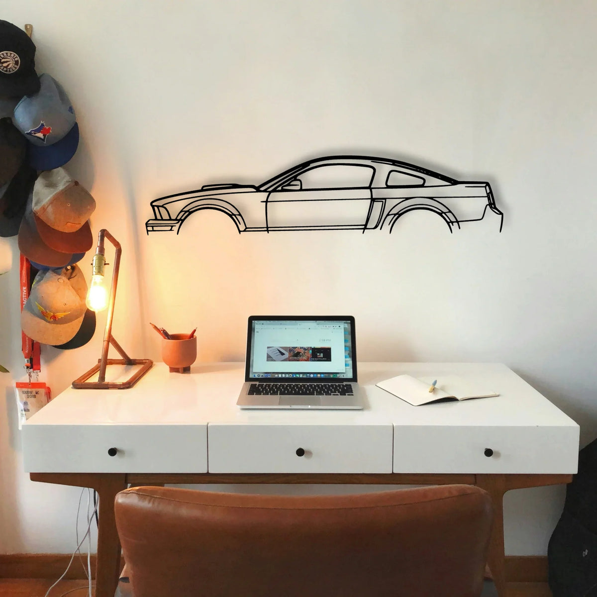 Mustang Shelby GT 2007 Classic Silhouette Metal Wall Art - Tinvibe