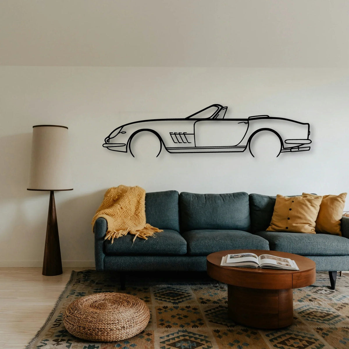 NART Spyder 1967 Classic Silhouette Metal Wall Art - Tinvibe