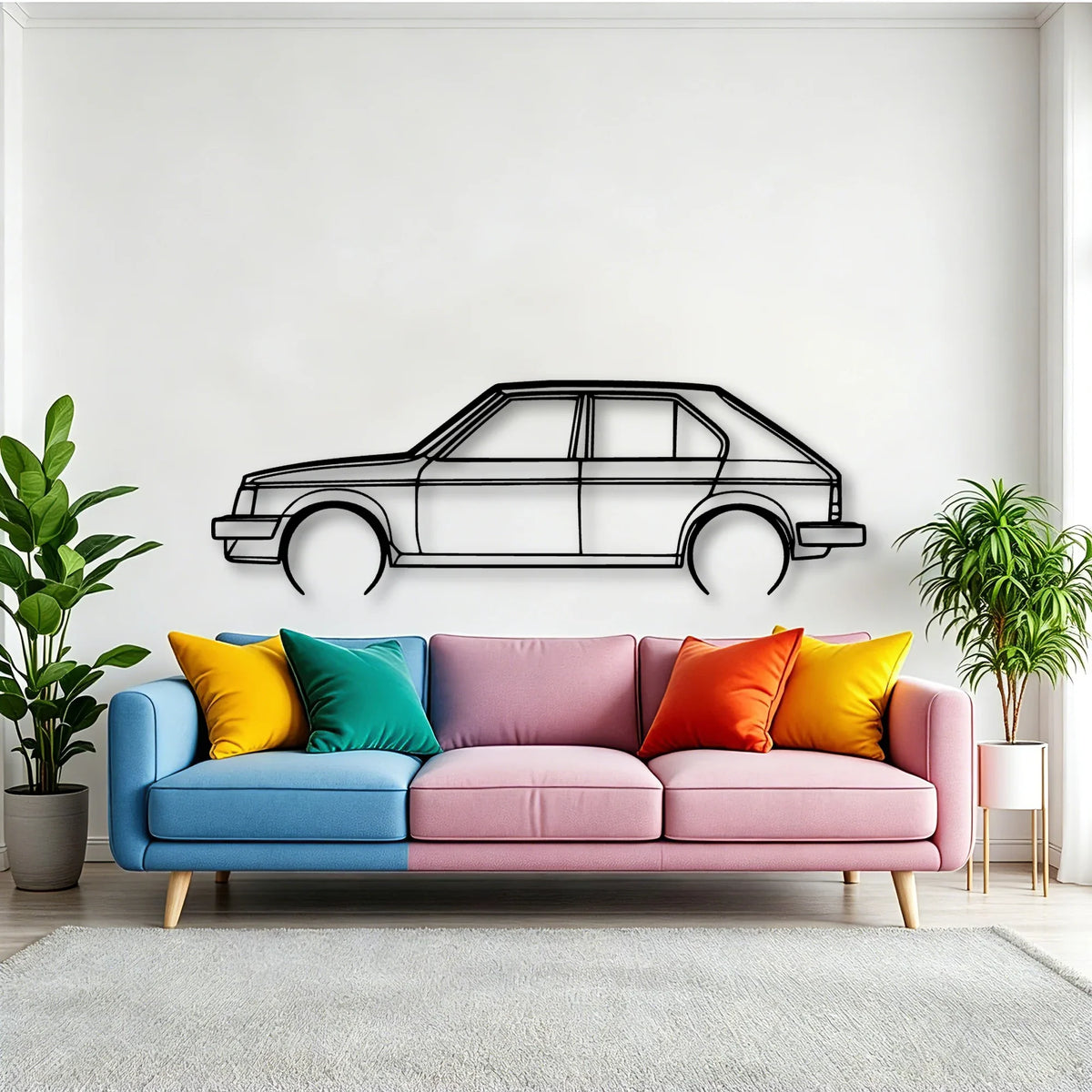 Omni 1986 Classic Silhouette Metal Wall Art - Tinvibe