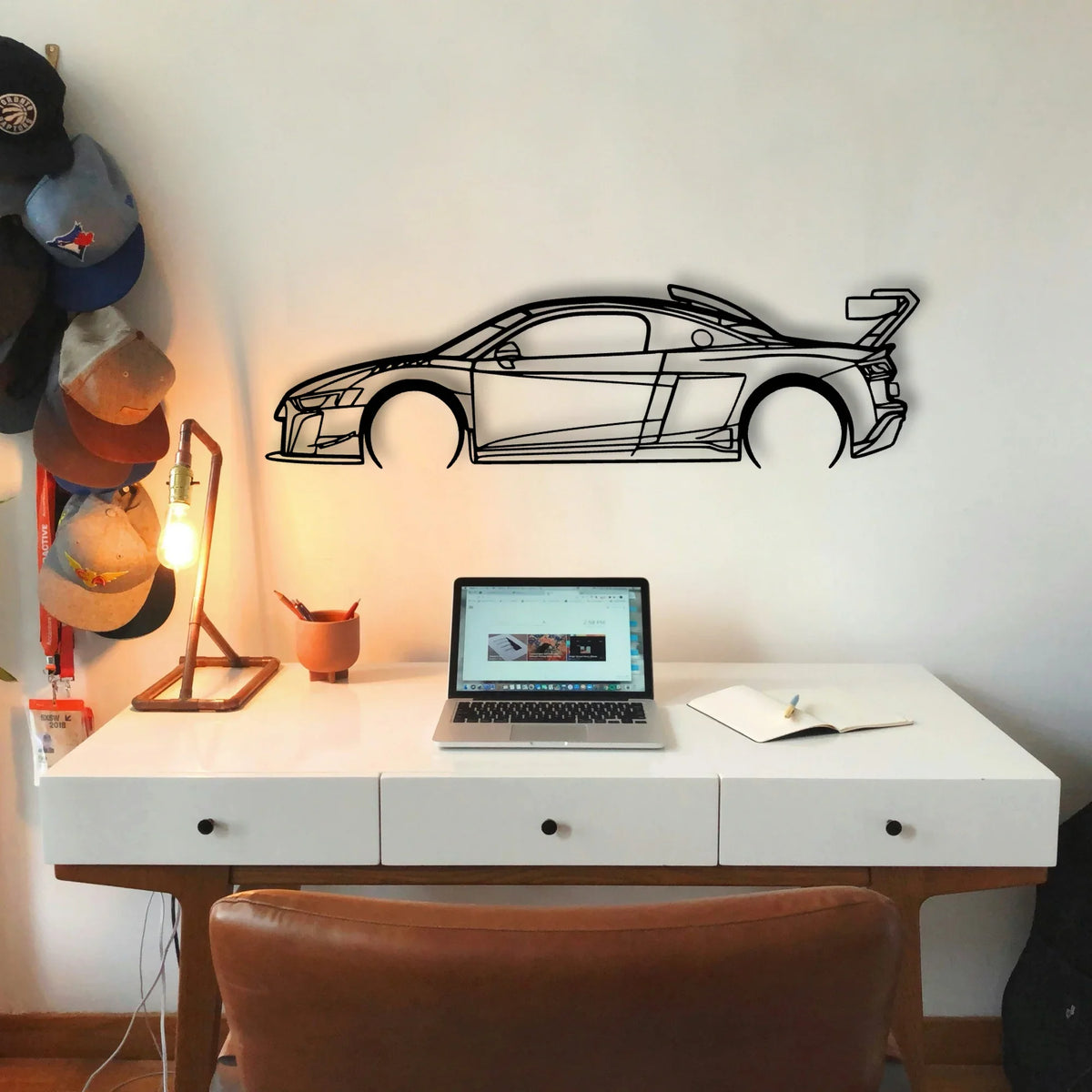 R8 LMS GT2 Classic Silhouette Metal Wall Art - Tinvibe